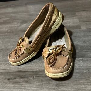 Sperry Top Siders Angelfish Linen Eyelet Gold